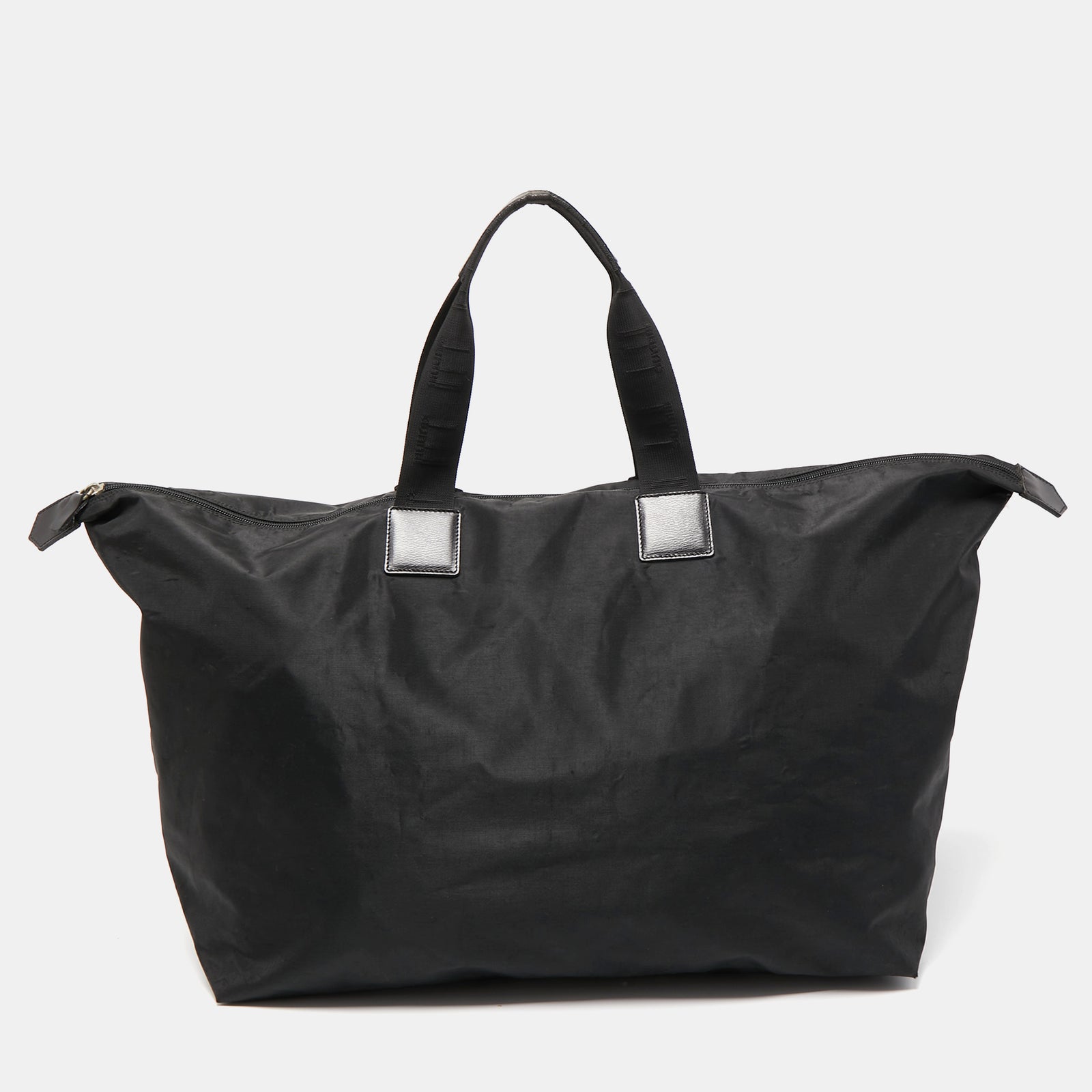 Dunhill Black Nylon Zip Shopper Tote