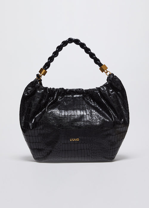 Liu Jo Sac Hobo Grand Format Avec Imprim?? Croco