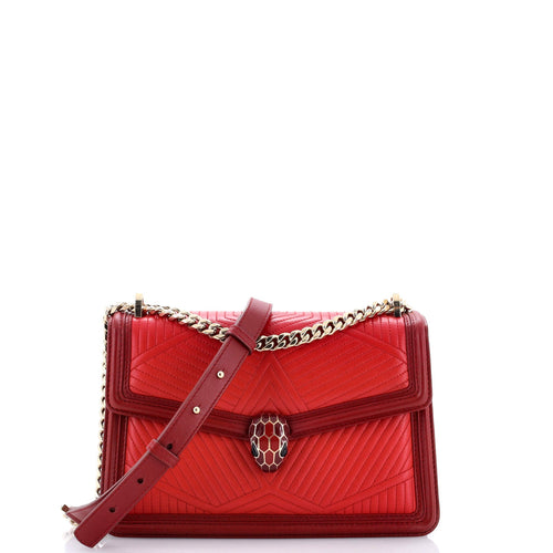 BVLGARI Serpenti Forever Shoulder Bag Quilted Leather Small