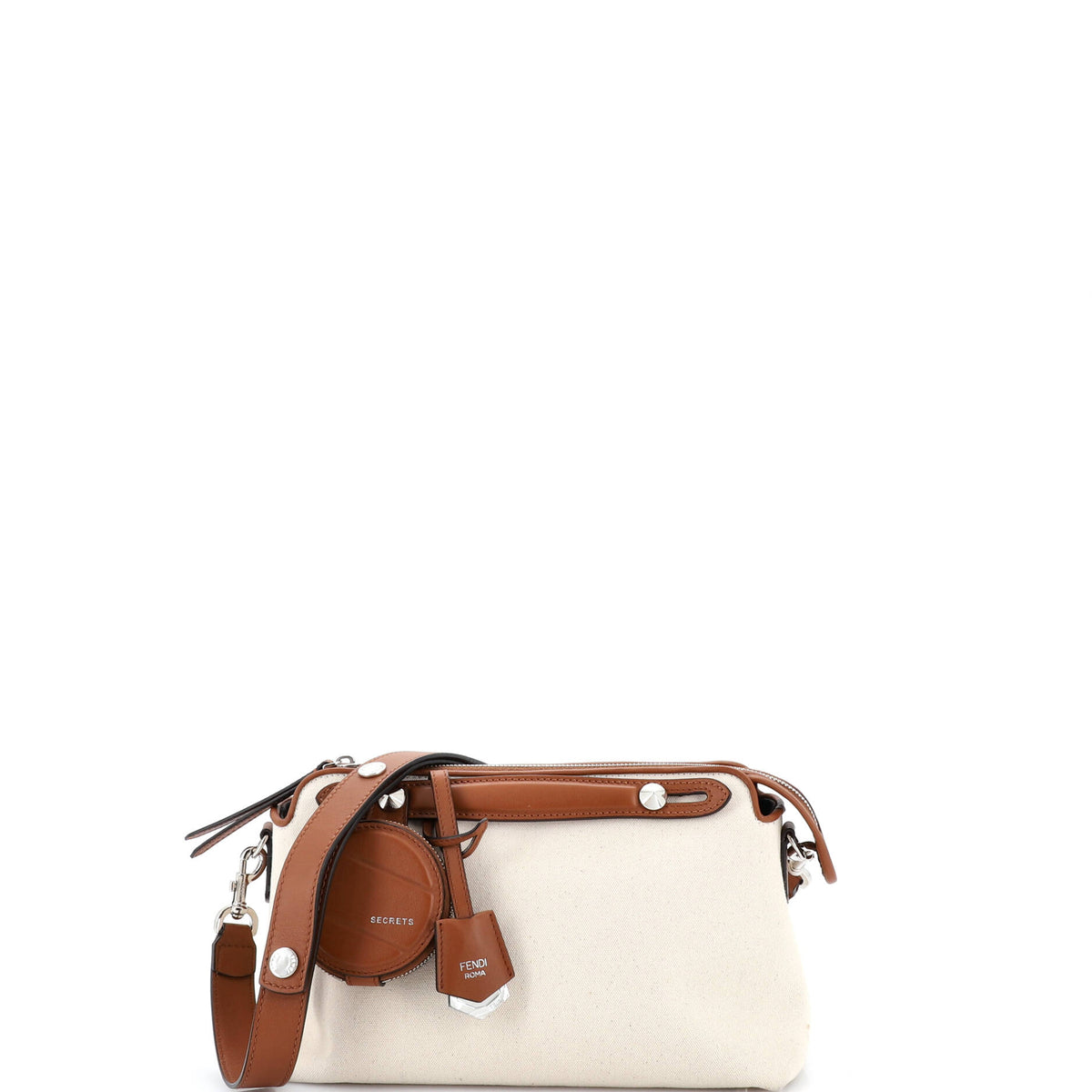 Fendi FENDI By The Way Satchel Canvas and Leather Small