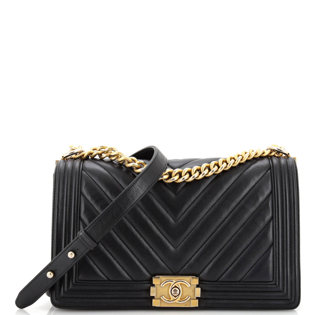Chanel CHANEL Boy Flap Bag Chevron Lambskin New Medium