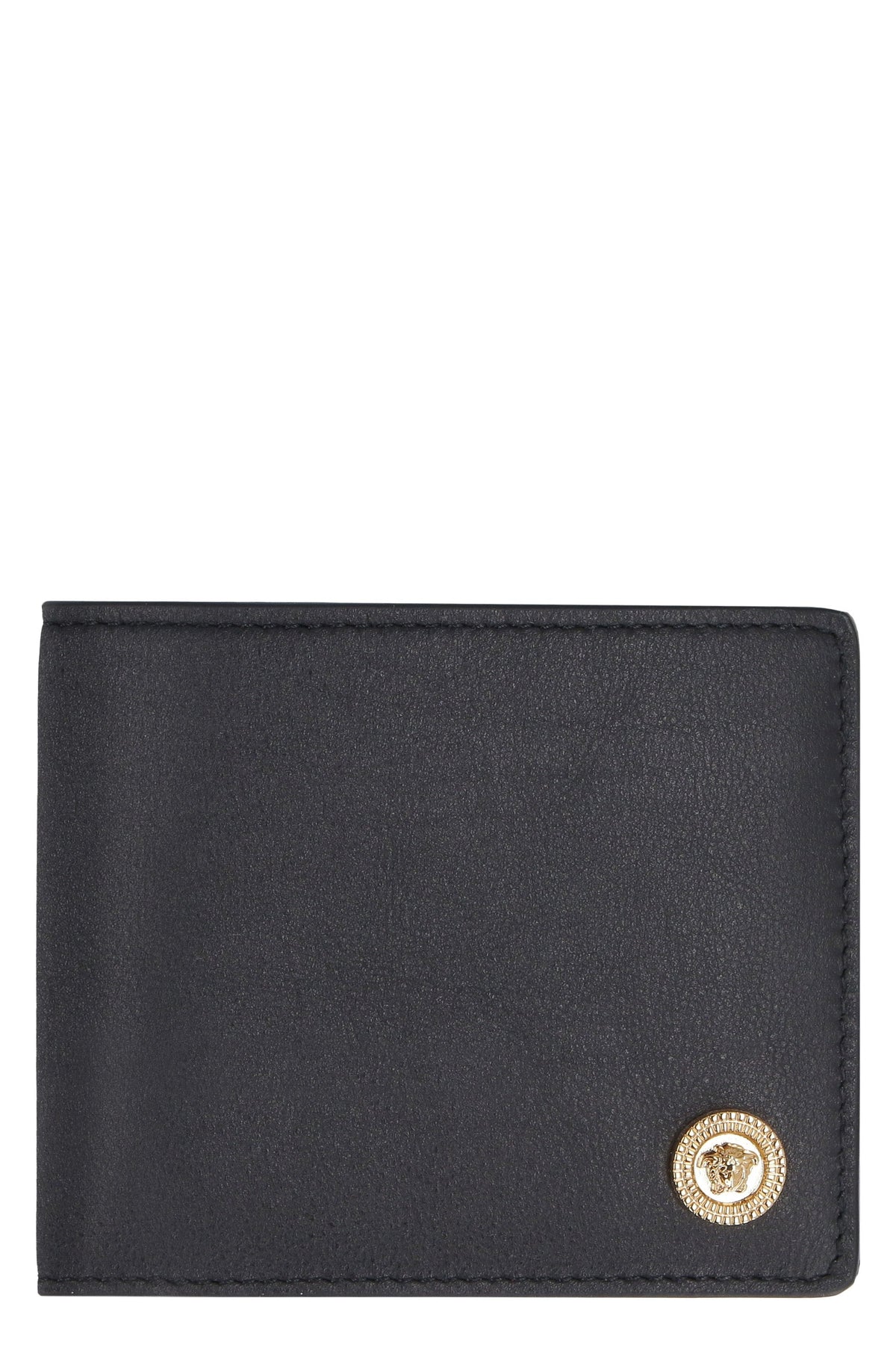 Versace Men's Medusa Biggie Leather Wallet in Black | DPU24631A03190 Color 1B00V