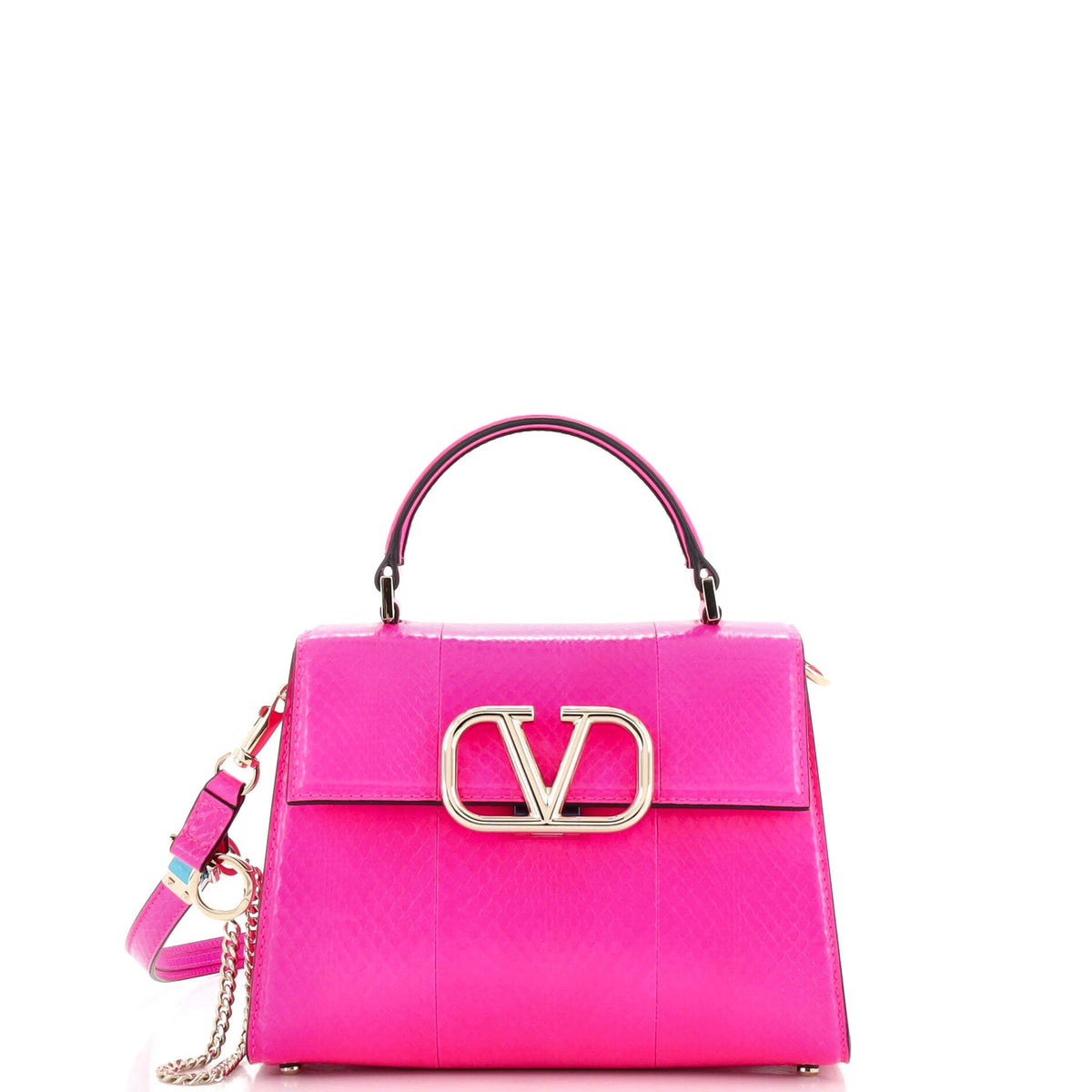 Valentino Garavani VALENTINO GARAVANI VSling Top Handle Bag Snakeskin Small