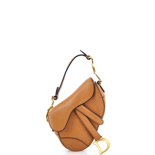Saddle Handbag with Strap Leather Micro