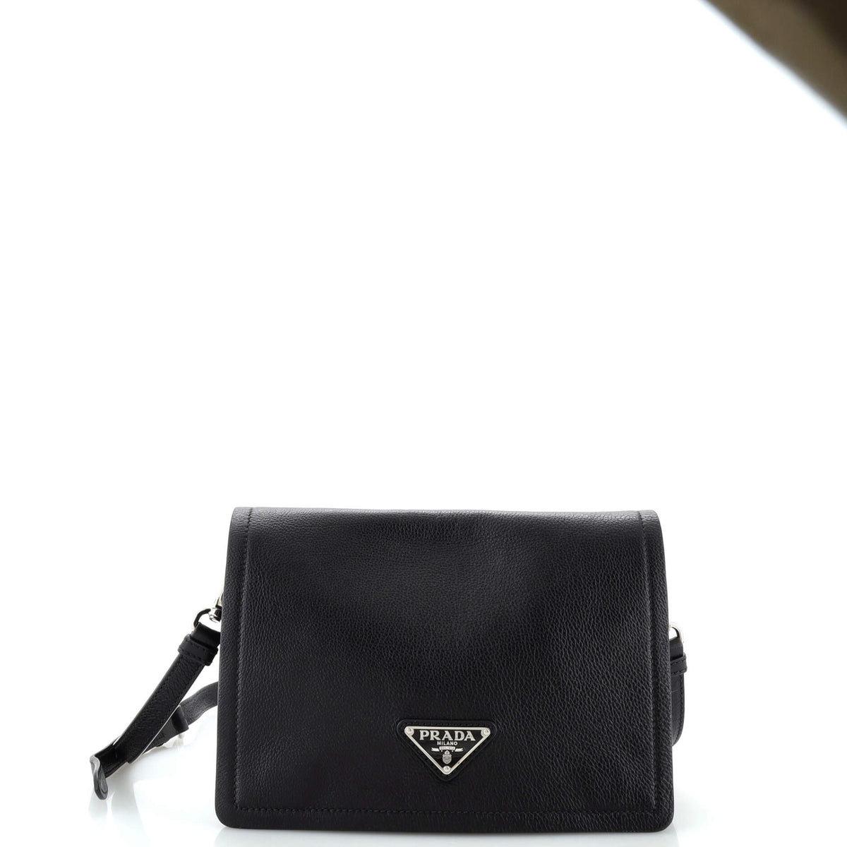 Prada PRADA Full Flap Shoulder Bag Glace Calf Small