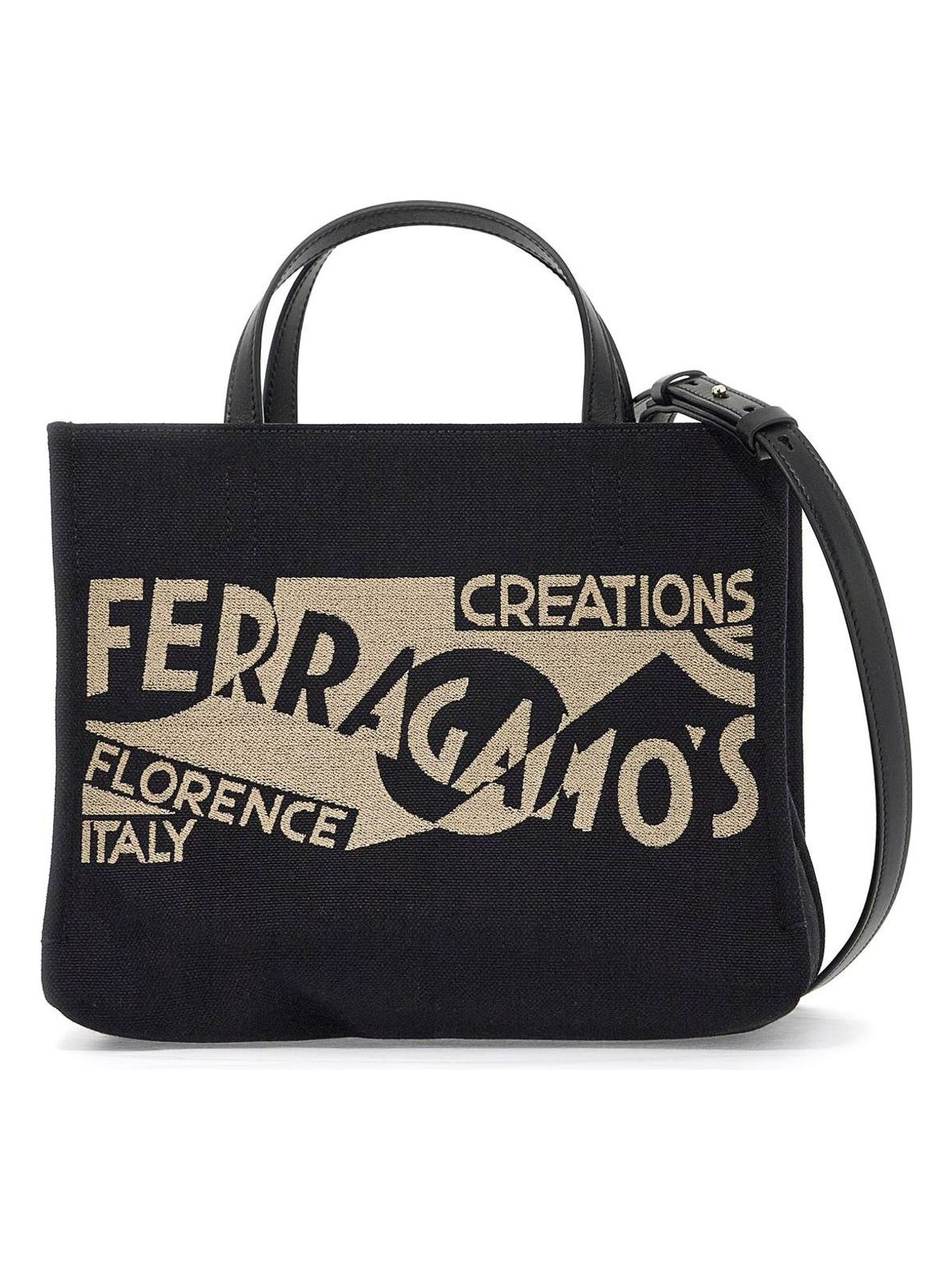 Ferragamo Women's Logo Printed Small Tote Bag in Beige | 2194760776548