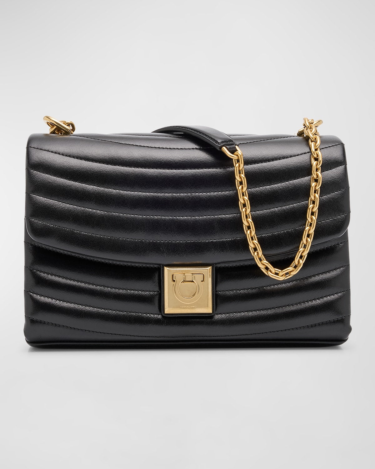 Ferragamo Rainbow Quilted Leather Crossbody Bag