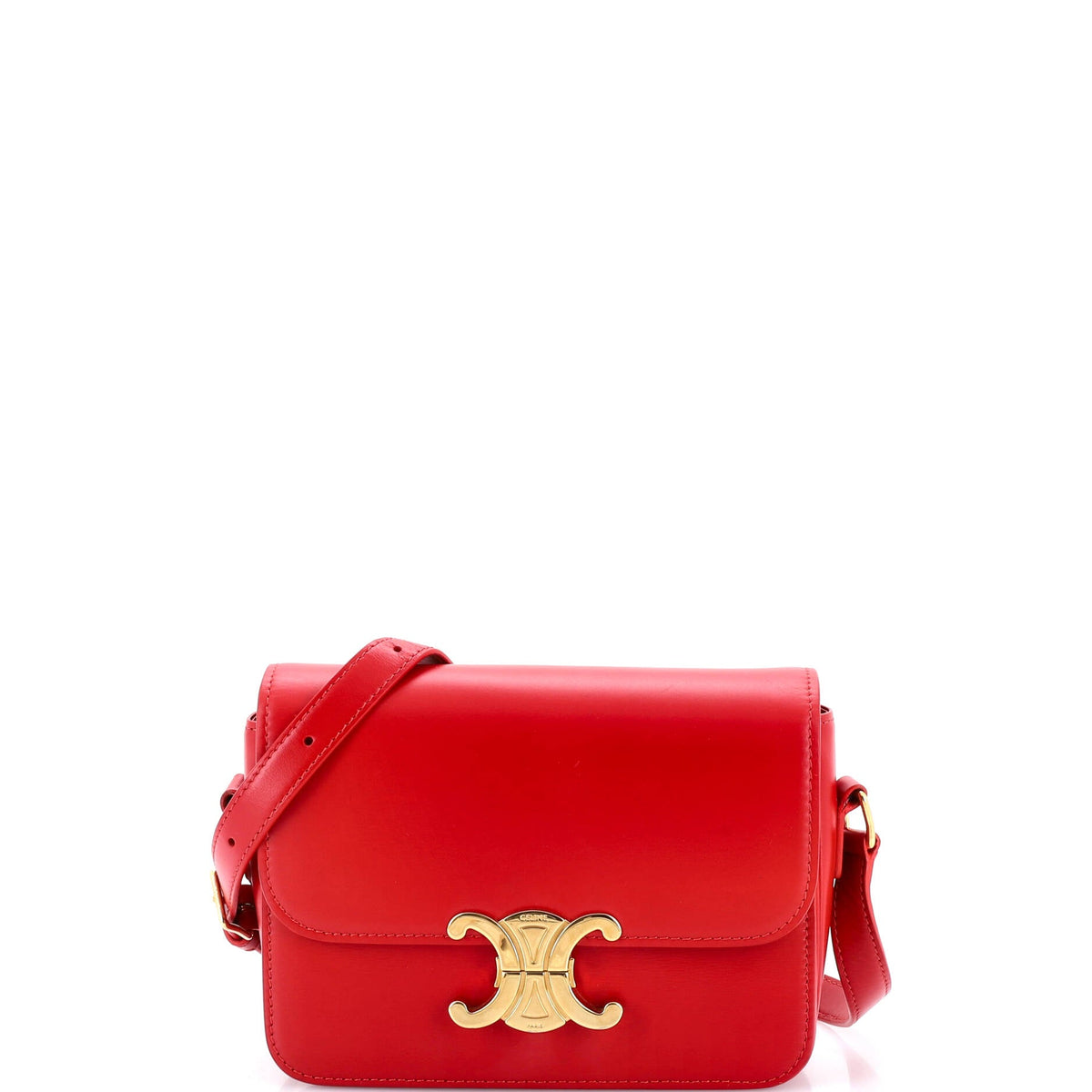 Celine CELINE Triomphe Shoulder Bag Smooth Calfskin Teen