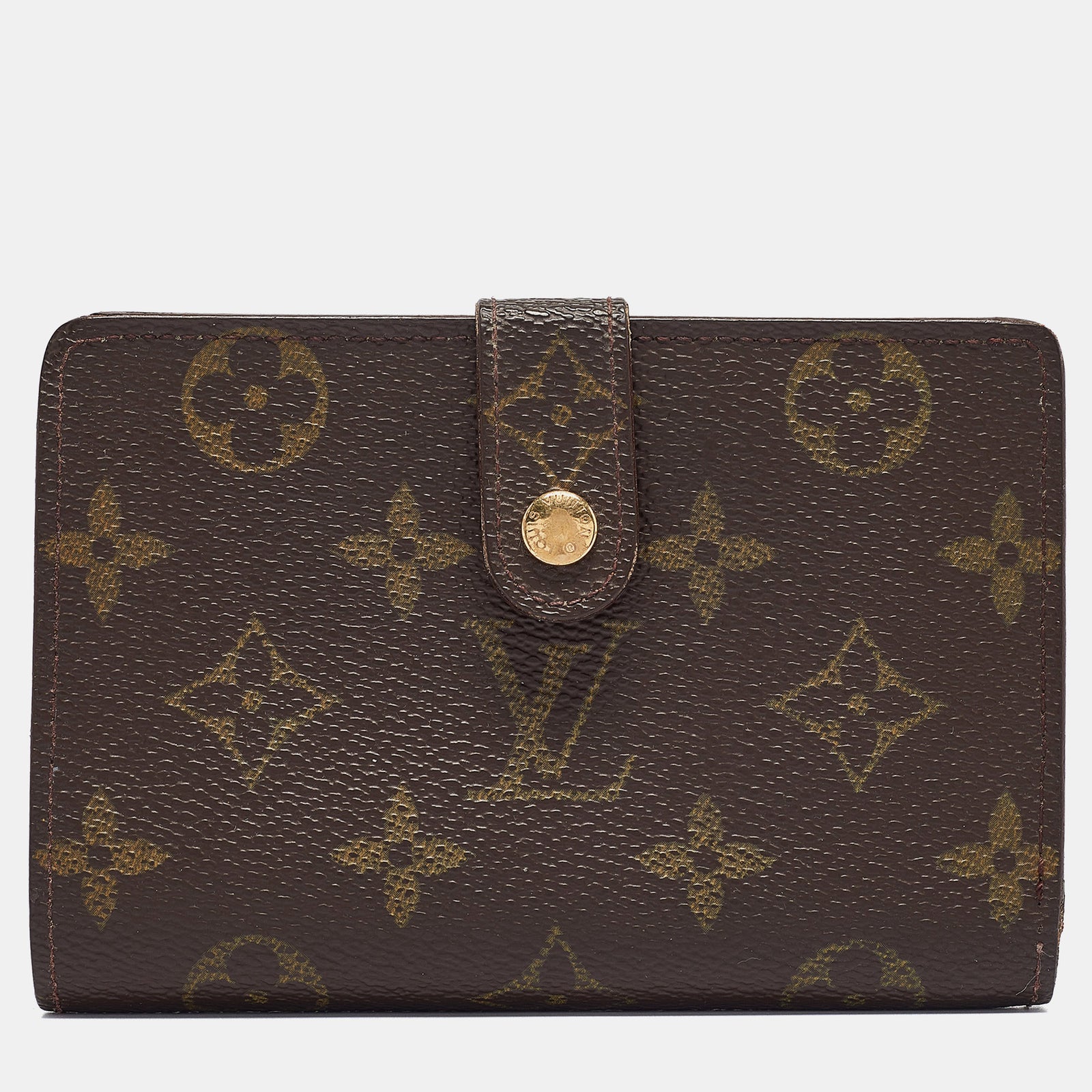 Louis Vuitton Portefeuille compact français en toile monogrammée