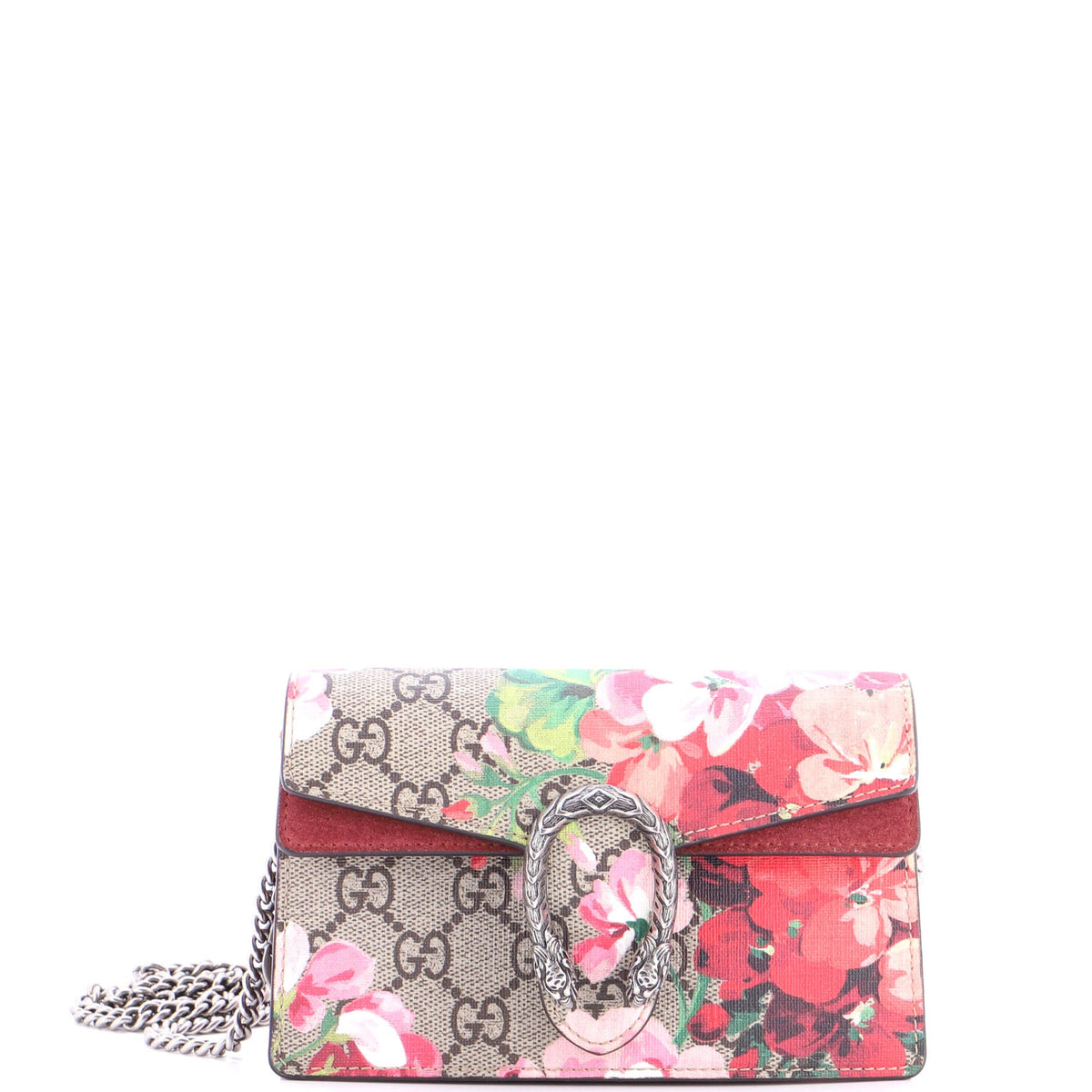 Gucci GUCCI Dionysus Bag Blooms Print GG Coated Canvas Super Mini