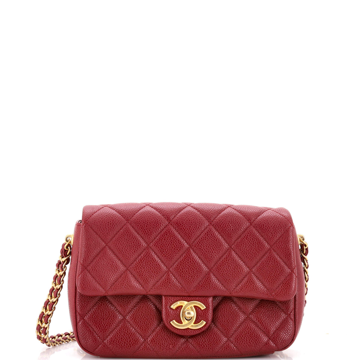 Chanel CHANEL Chain Soul Flap Bag Quilted Caviar Small
