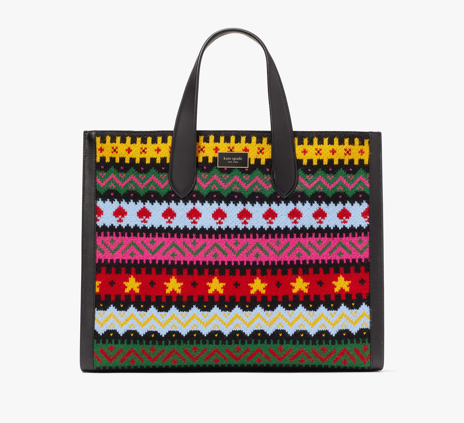 Kate Spade New York Manhattan Carnival Fair Isle Tragetasche, groß