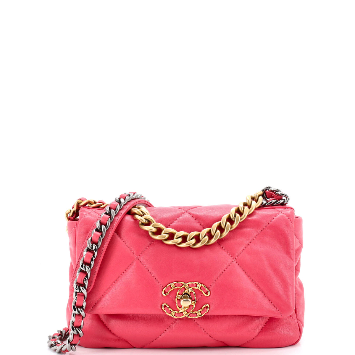 Chanel CHANEL 19 Flap Bag Quilted Leather Medium