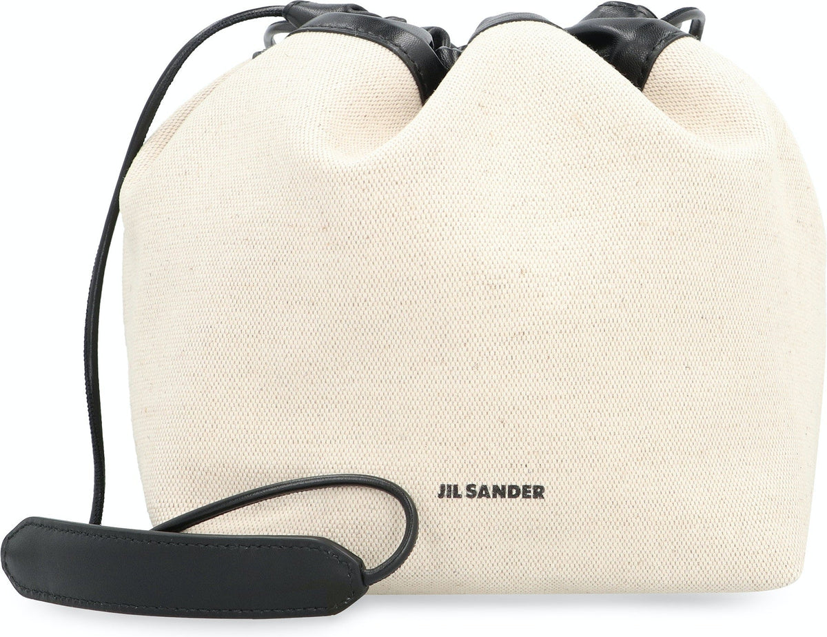 Jil Sander Women's Canvas Bucket Bag in Ecru | J07WG0027P5368 Color 280