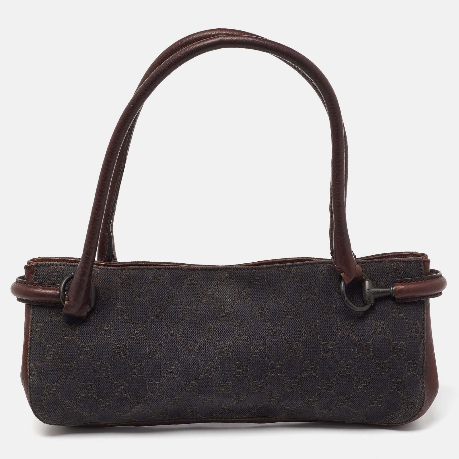 Gucci Brown GG Canvas and Leather Satchel