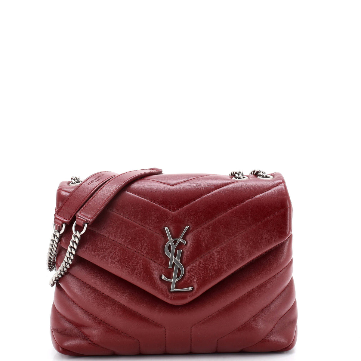Saint Laurent Loulou Shoulder Bag Matelasse Chevron Leather Small