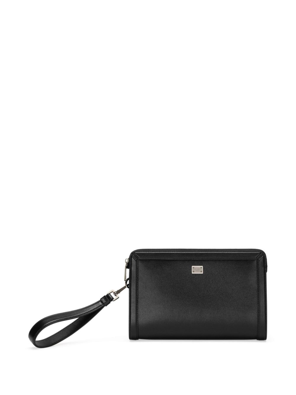Dolce & Gabbana Men's Leather Wristlet With Logo in Black | Size UNI | BM2330 Color AV95680999
