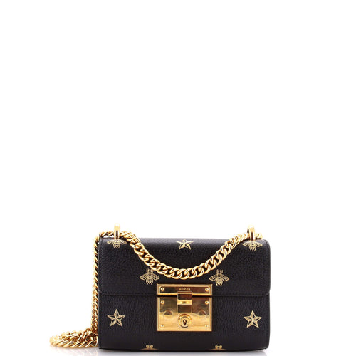 GUCCI Padlock Shoulder Bag Printed Leather Small