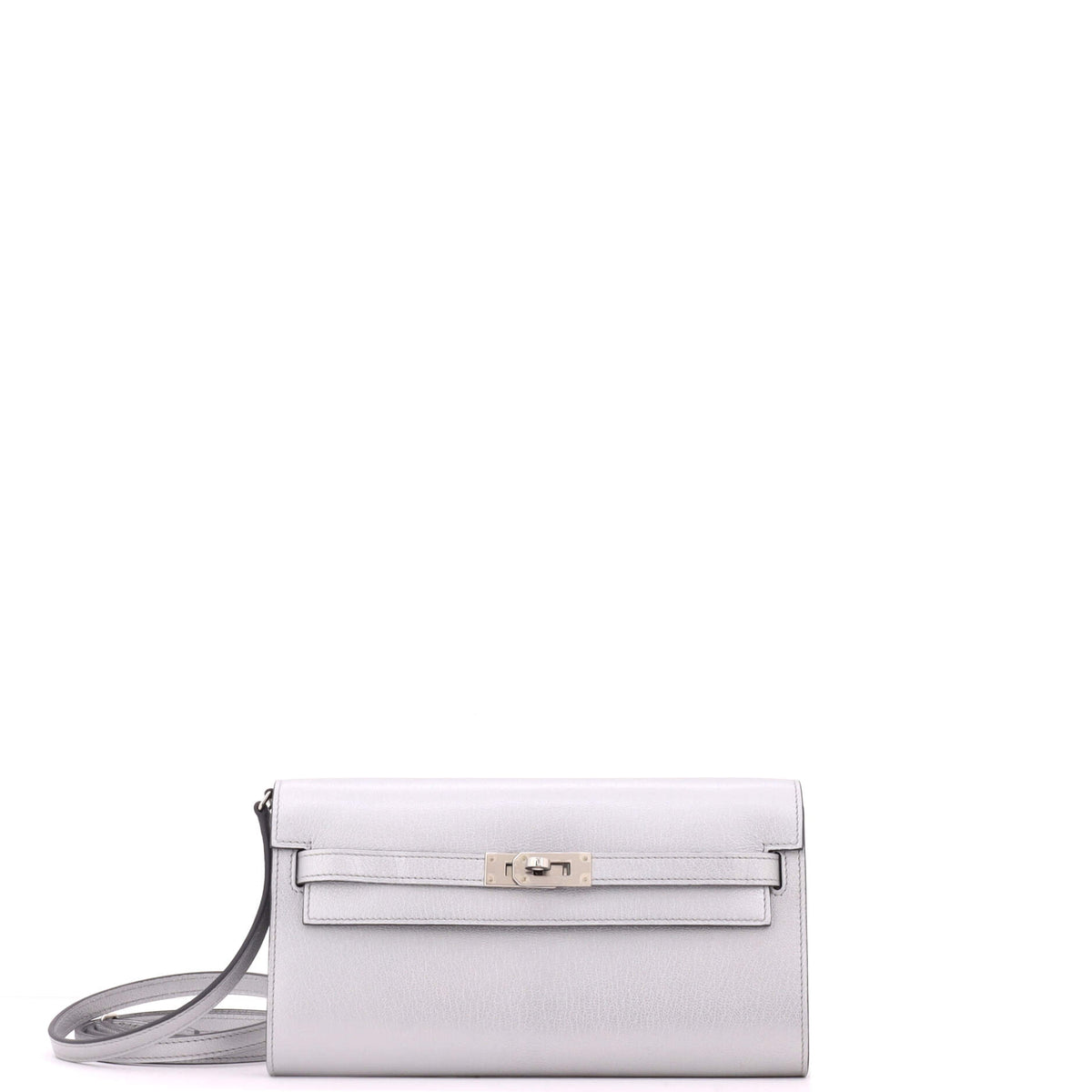 Herm?s Kelly To Go Wallet Metallic Chevre Chamkilight