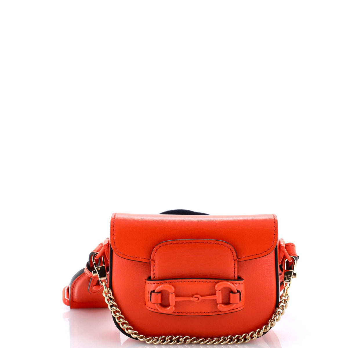 Gucci GUCCI Horsebit 1955 Flap Wallet with Strap Leather