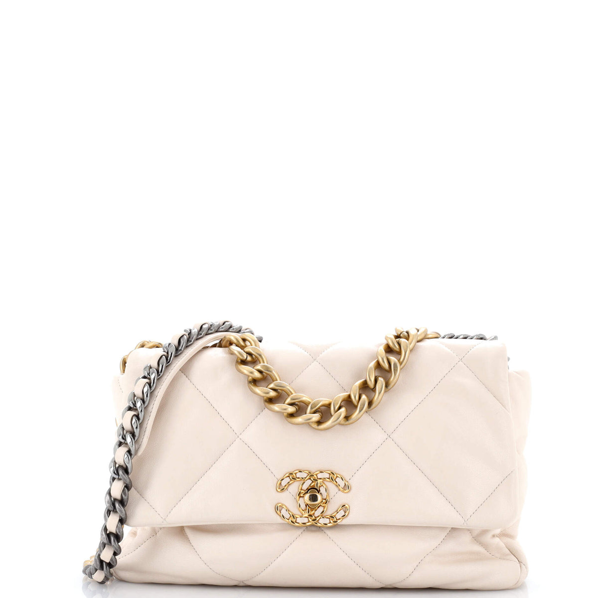 Chanel CHANEL 19 Flap Bag Quilted Leather Large