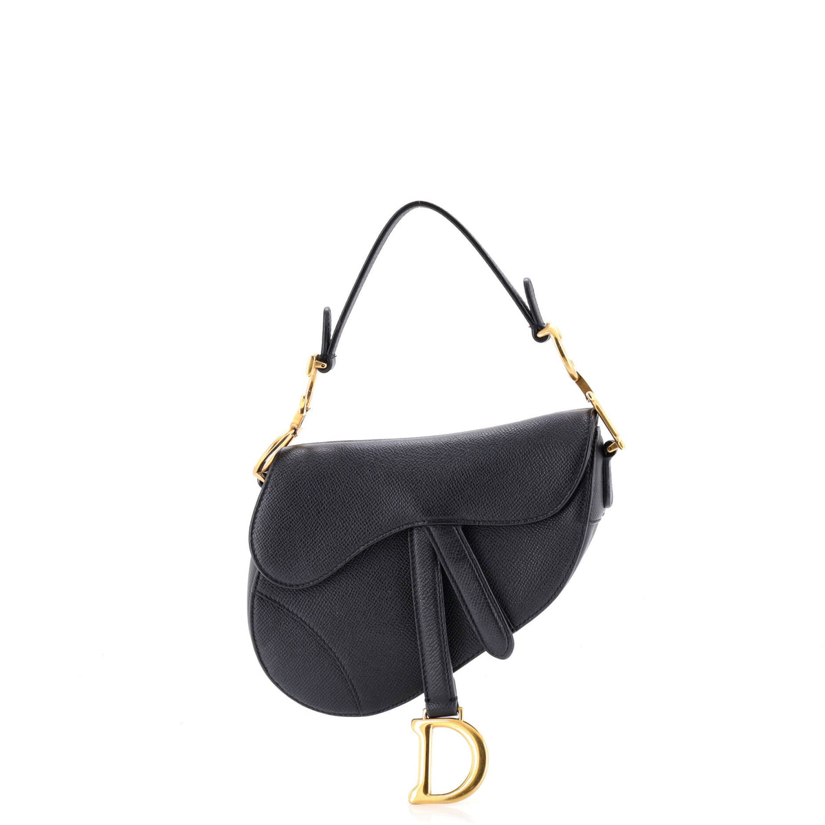 Christian Dior Saddle Handbag Leather Mini