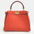 Orange Leather Peekaboo Mini Handbag