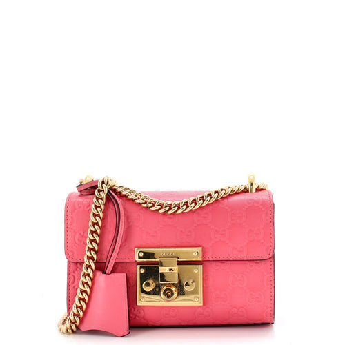 GUCCI Padlock Shoulder Bag Guccissima Leather Small