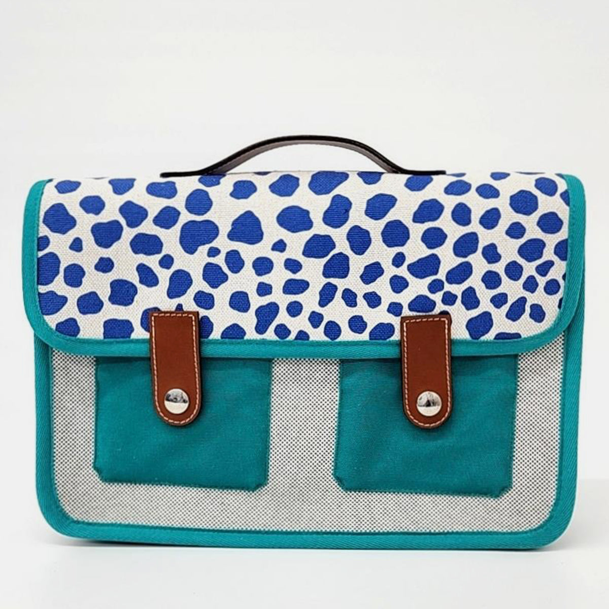 Hermès Multicolor Barenia Leather and Canvas Animaux Pixel Kids Backpack