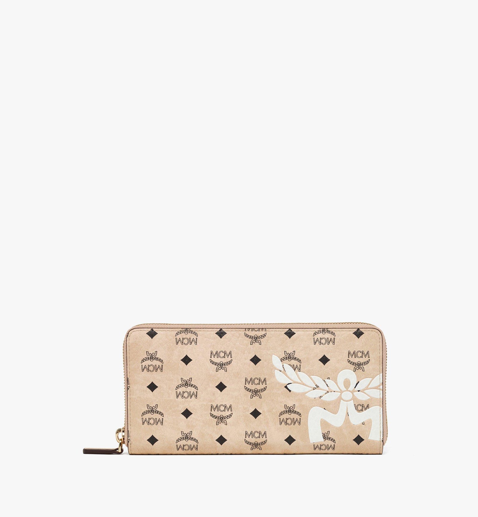 MCM Aren Zip Around Wallet In Mega Laurel Visetos