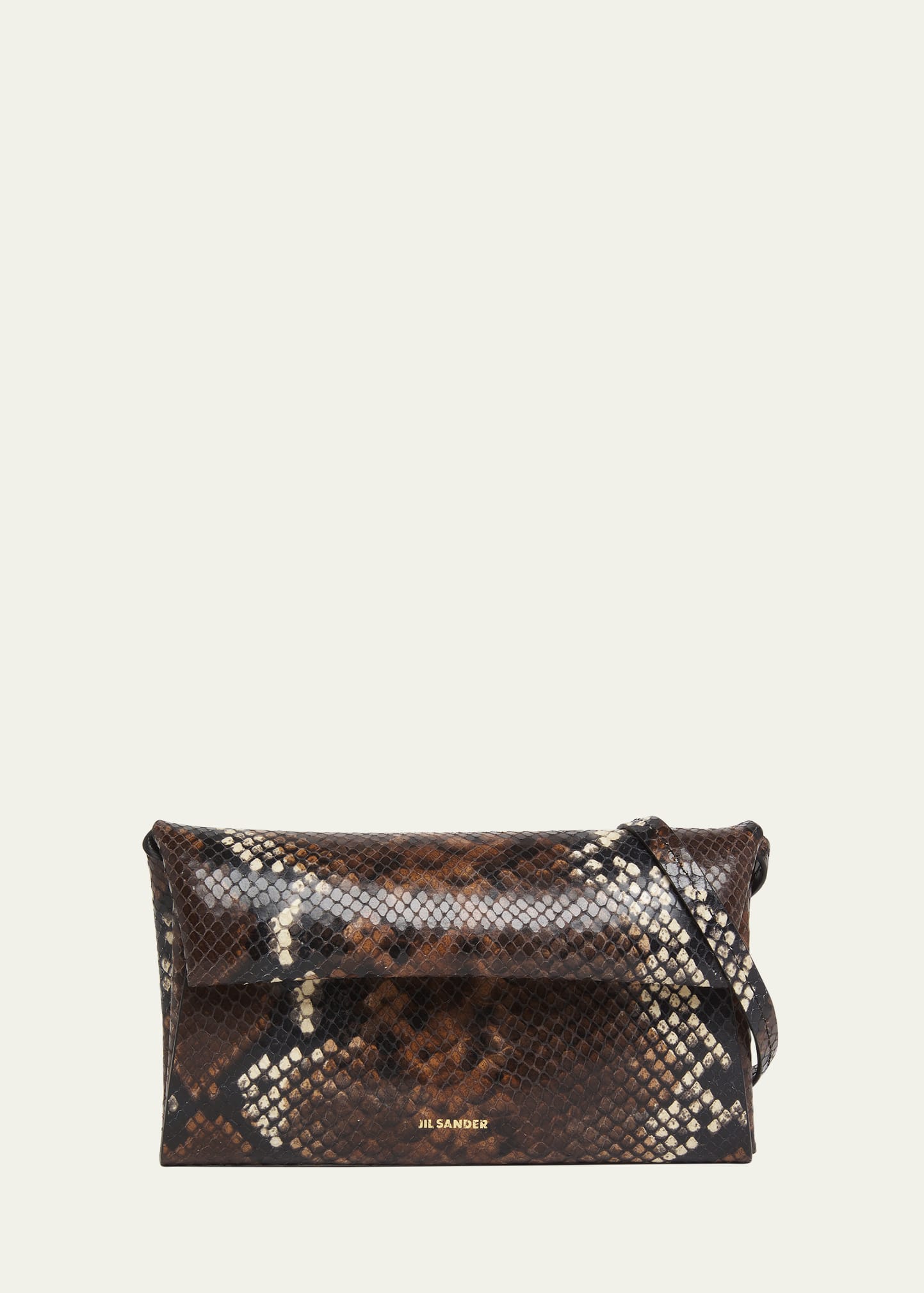 Jil Sander Small Envelope Python-Print Shoulder Bag