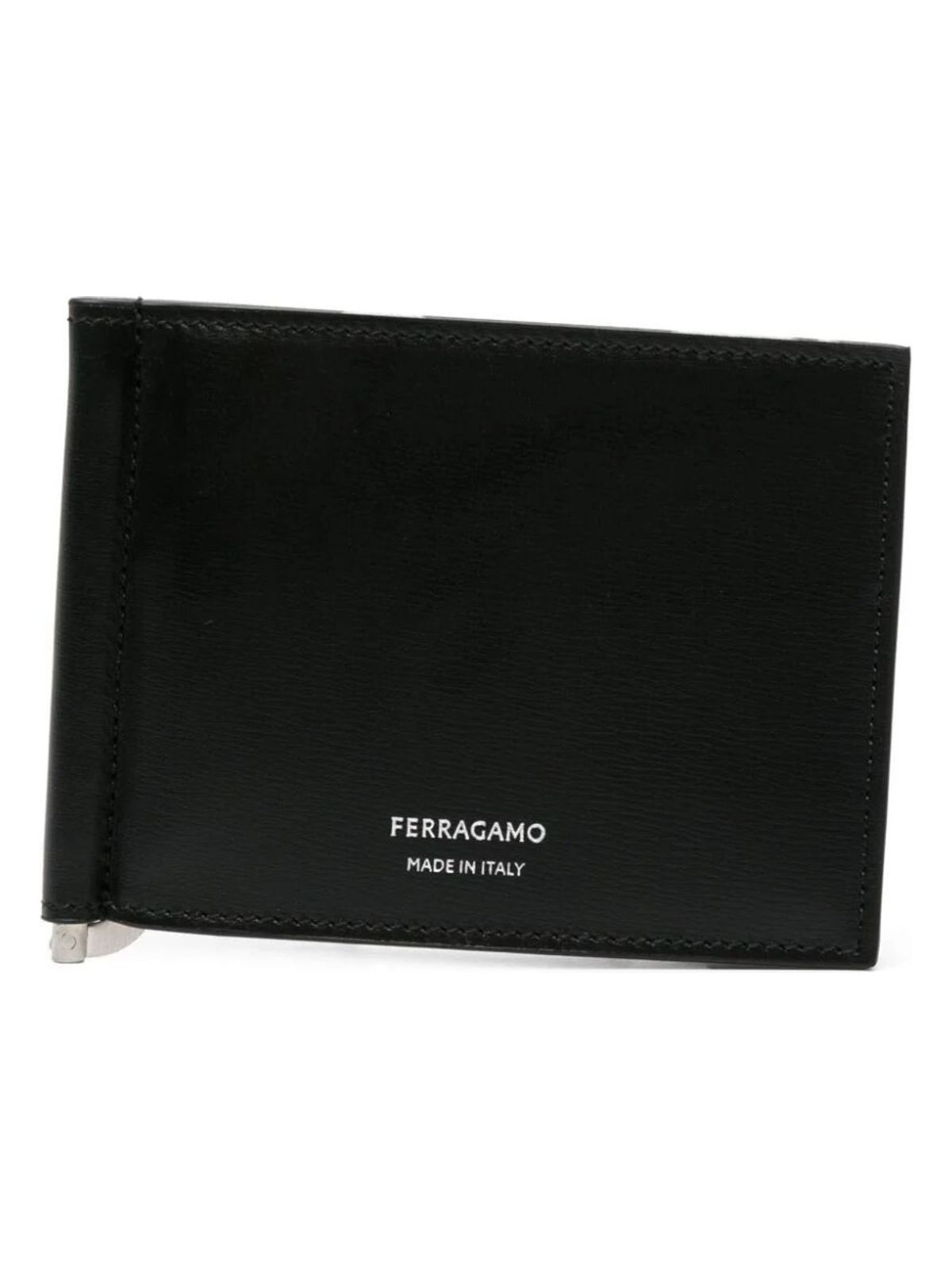 Ferragamo Men's Wallet With Money Clip in Black | Size UNICA | 6613270770092