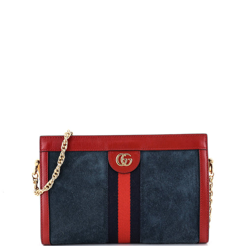 GUCCI Ophidia Chain Shoulder Bag Suede Small