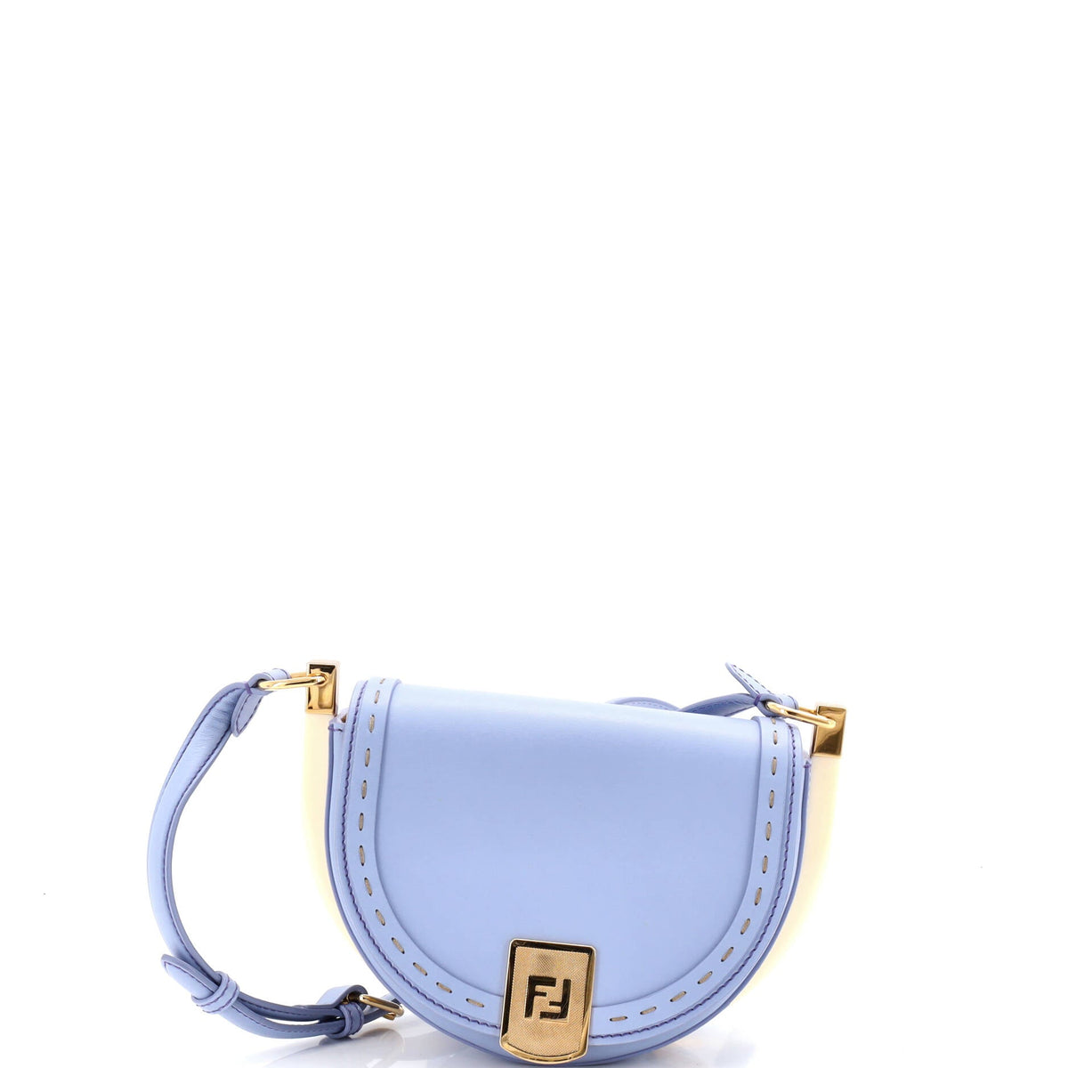 Fendi FENDI Moonlight Flap Bag Leather with Plexiglass Detail
