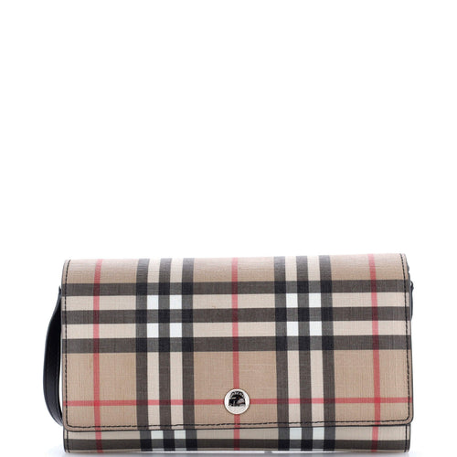 Hannah Wallet on Strap Vintage Check Canvas