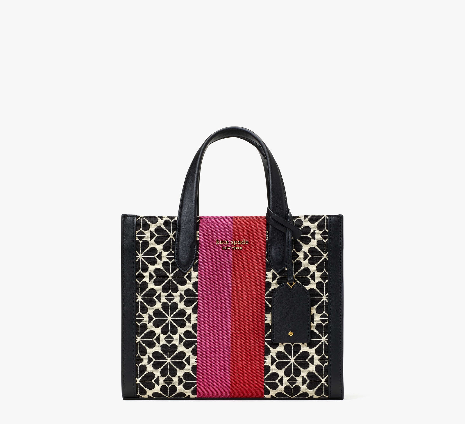 Kate Spade New York Spade Flower Manhattan Tote Bag aus Jacquard mit Streifen, klein