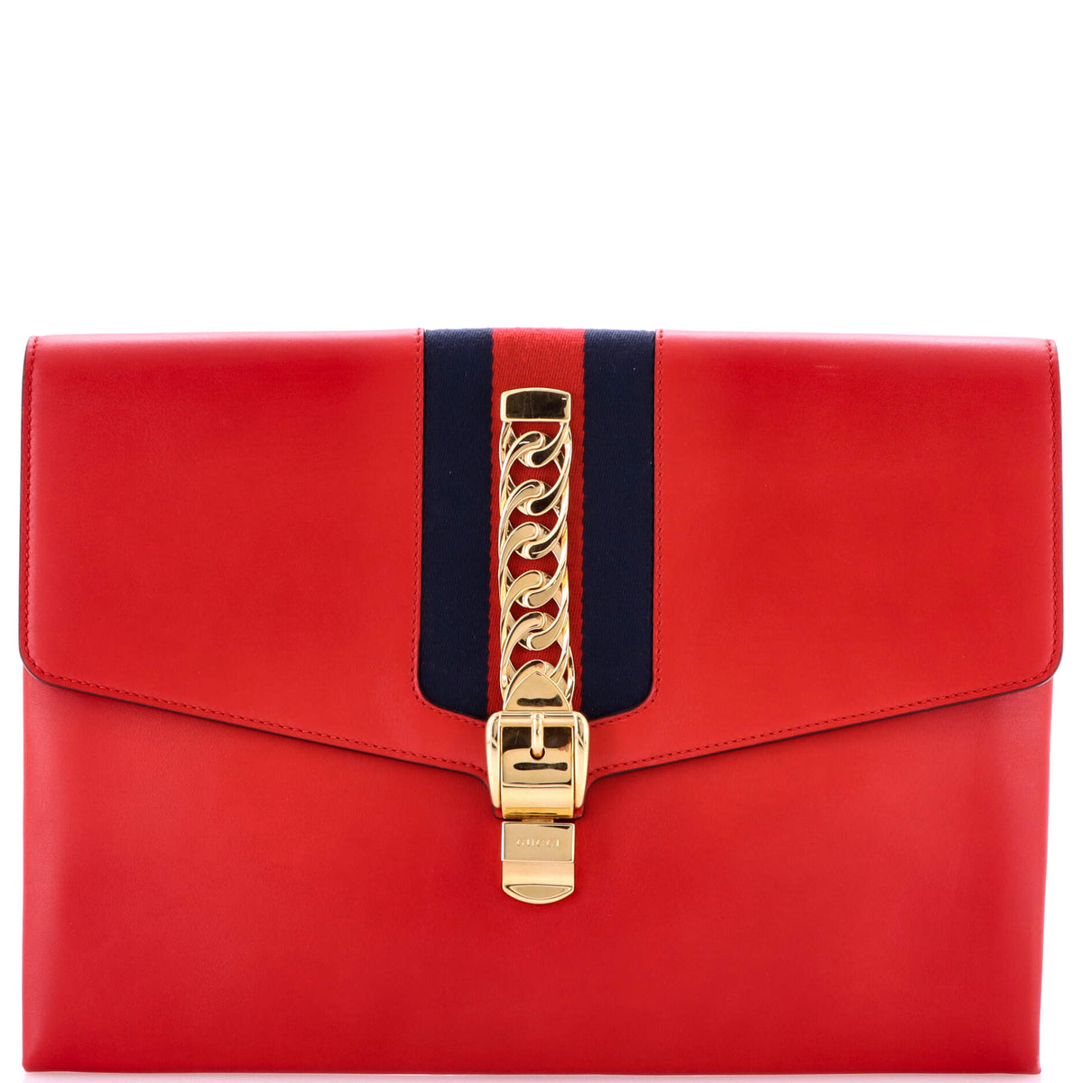 Gucci GUCCI Sylvie Clutch Leather Maxi