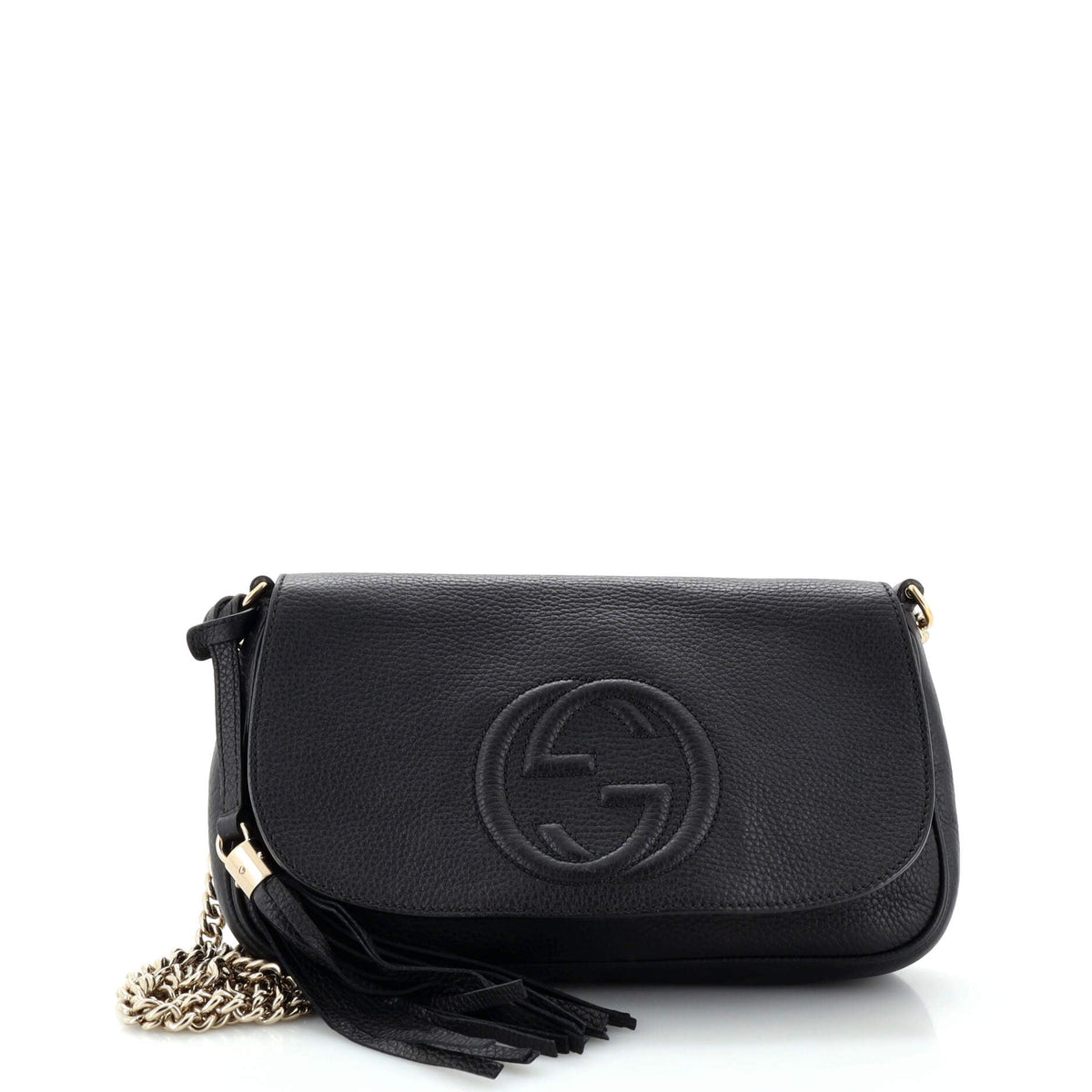 Gucci GUCCI Soho Chain Crossbody Bag Leather Medium