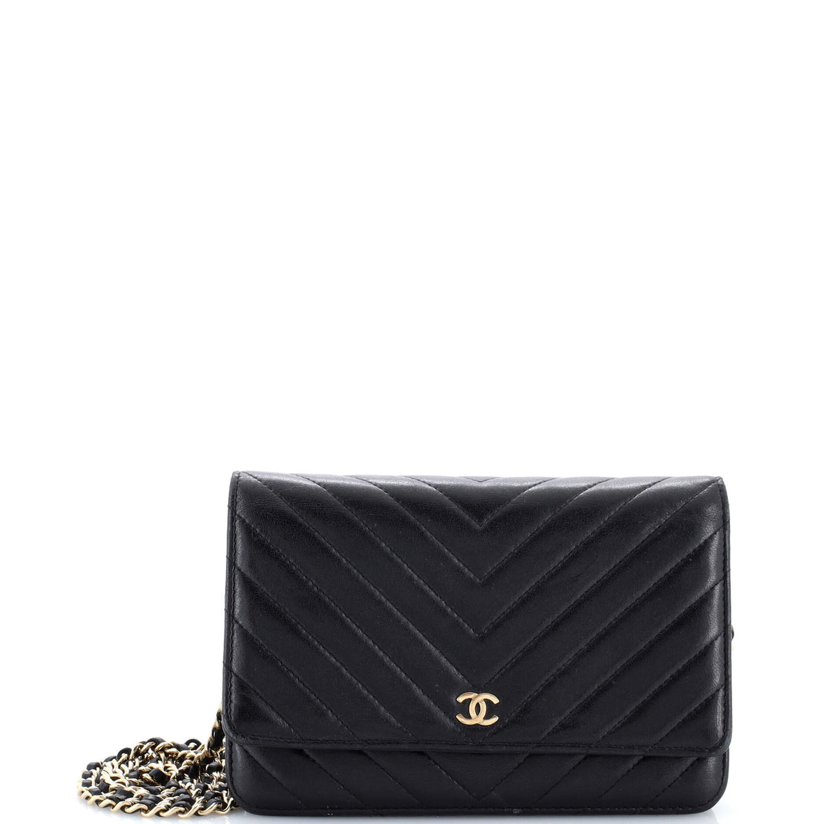 Chanel CHANEL Wallet on Chain Chevron Lambskin