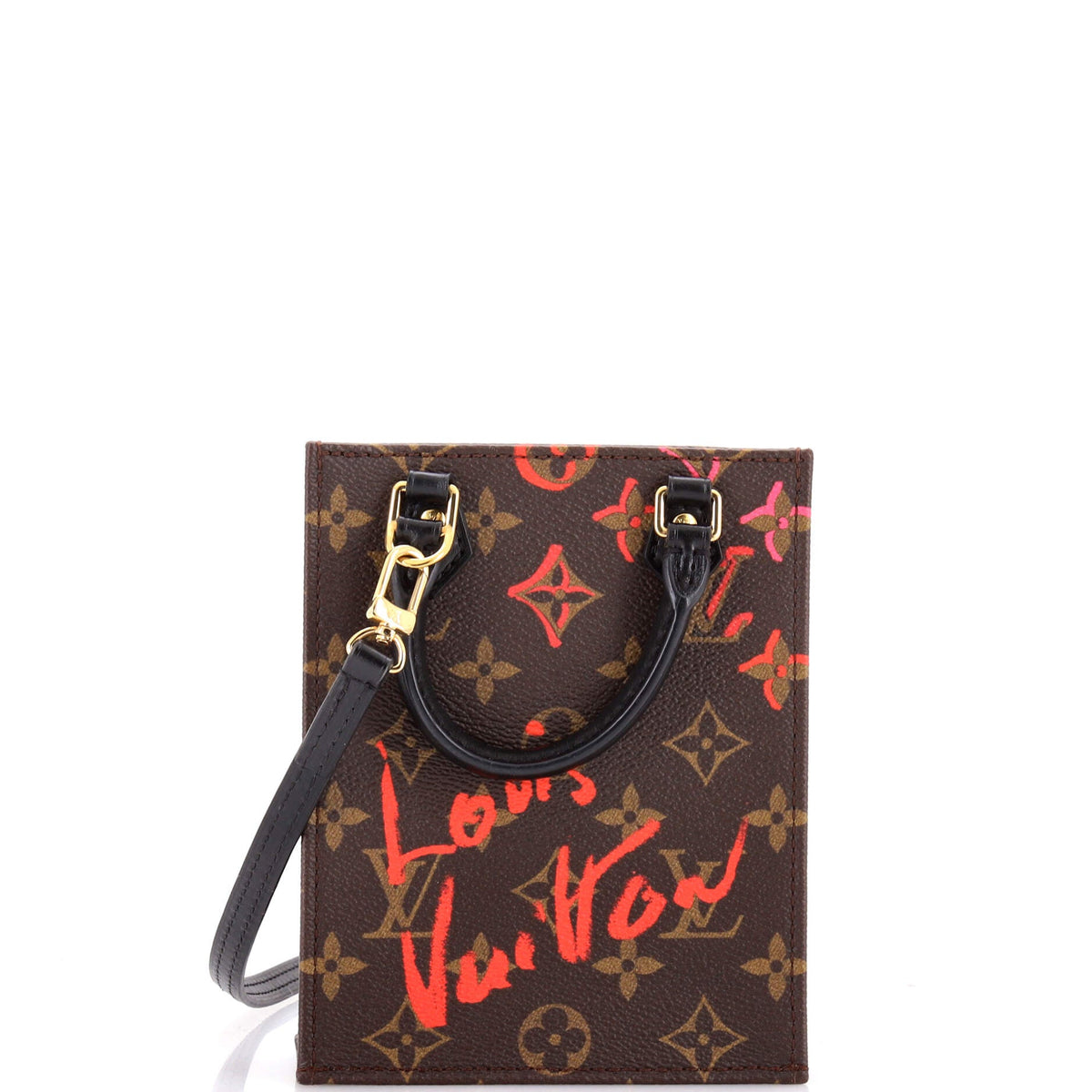 Louis Vuitton Petit Sac Plat Bag Limited Edition Fall in Love Monogram Canvas