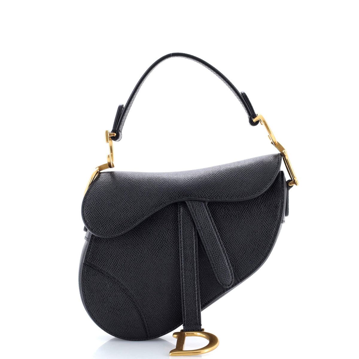 Christian Dior Saddle Handbag Leather Mini