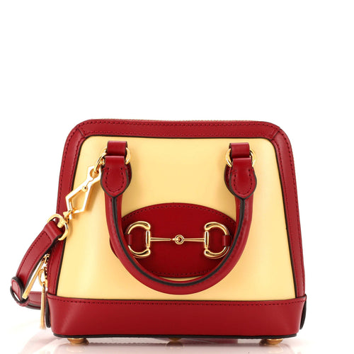 GUCCI Horsebit 1955 Top Handle Bag Leather Mini