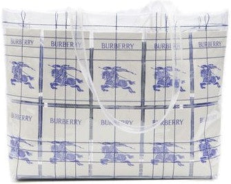 Burberry Women's Canvas Tote Bag in White | 8079639