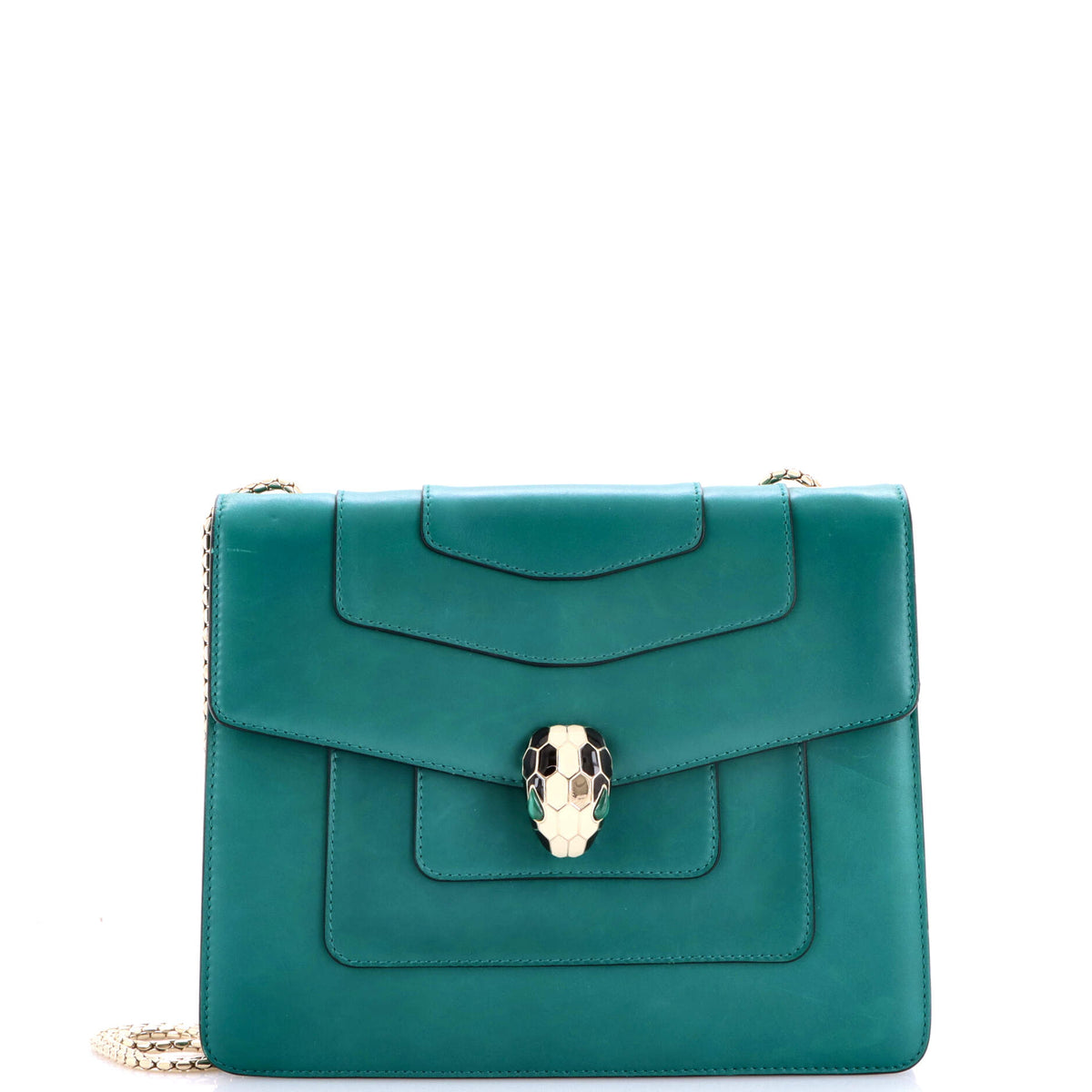 Bvlgari BVLGARI Serpenti Forever Square Shoulder Bag Leather Medium