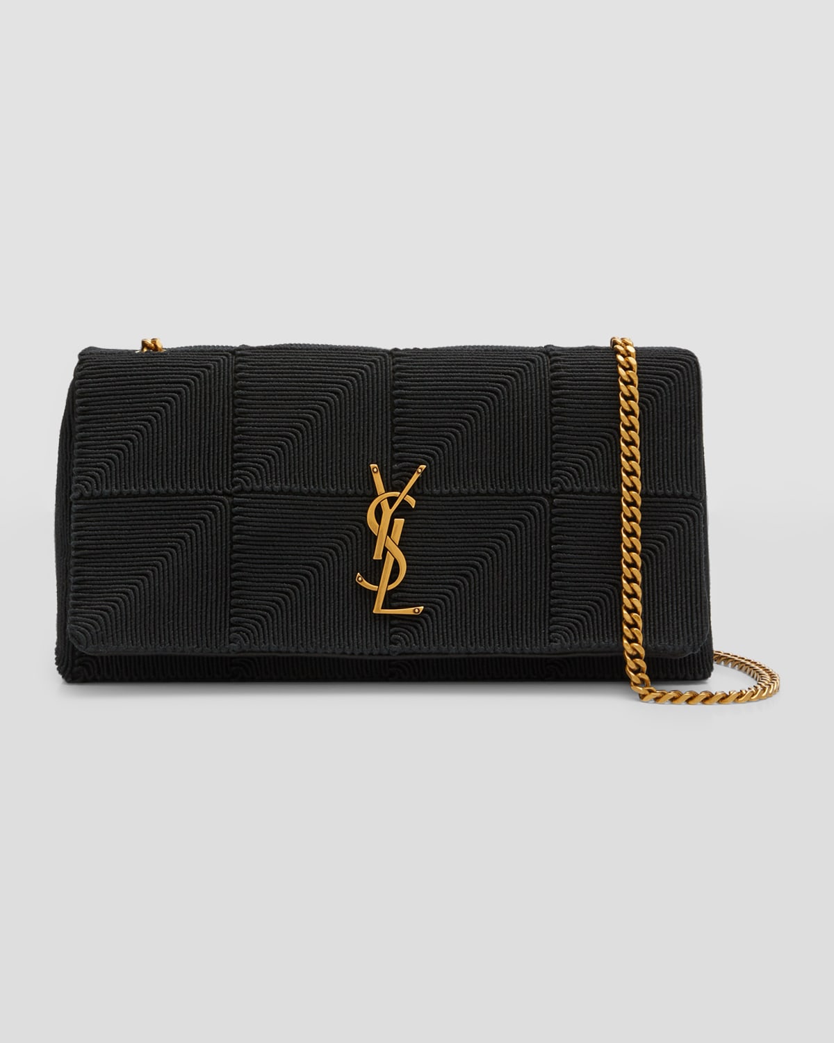 Saint Laurent Jamie Medium YSL Shoulder Bag in Quilted Satin