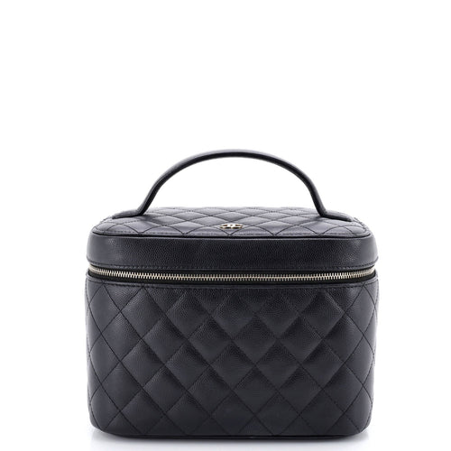 CHANEL Classic Vanity Case Quilted Caviar Medium