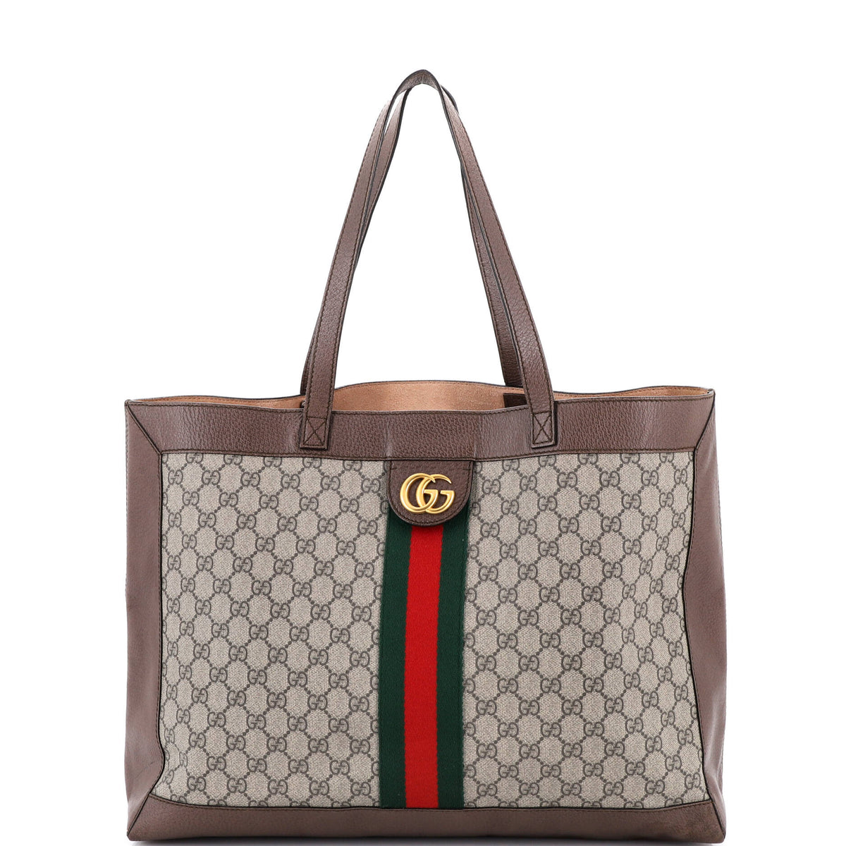 Gucci GUCCI Ophidia Soft Open Tote GG Coated Canvas East West