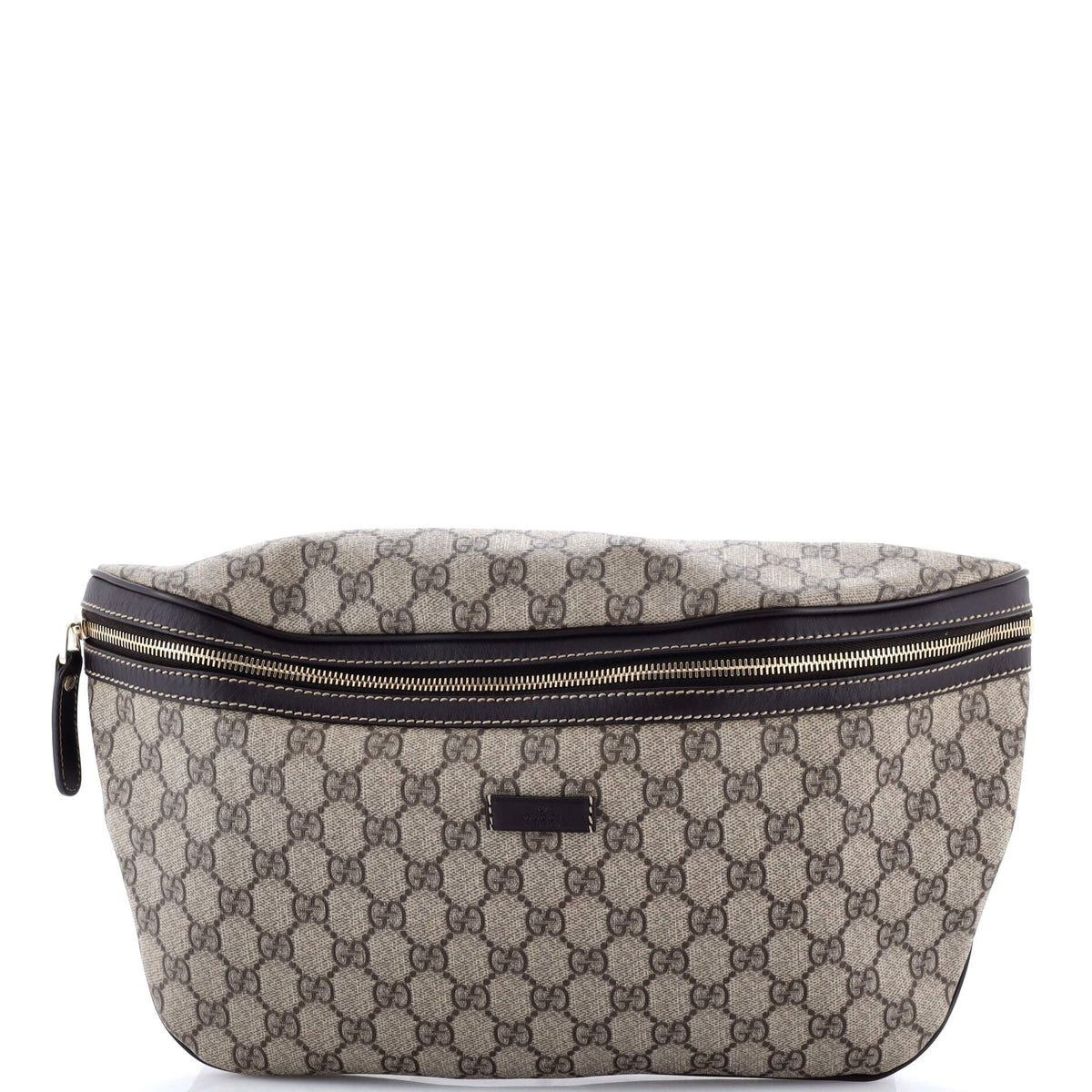 Gucci GUCCI Belt Bag GG Coated Canvas with Leather Large