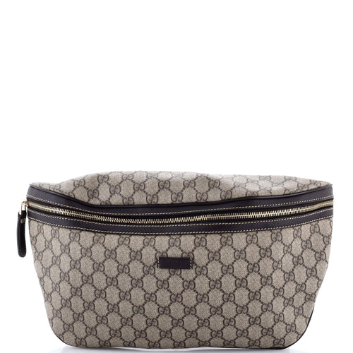GUCCI Belt Bag GG Coated Canvas with Leather Large