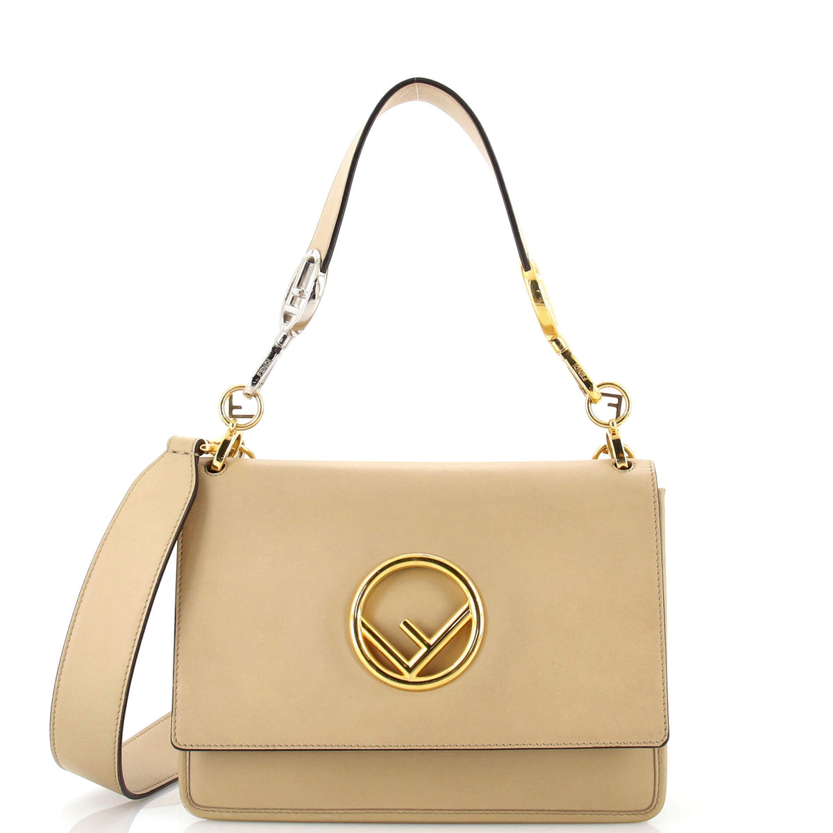 Fendi FENDI Kan I F Shoulder Bag Leather Medium